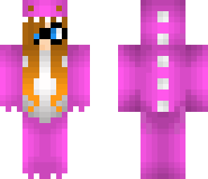pink dino girl with glasses