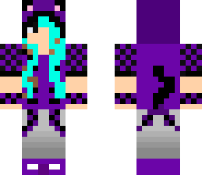 cool girl with blue hair