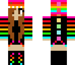 rainbow dino girl