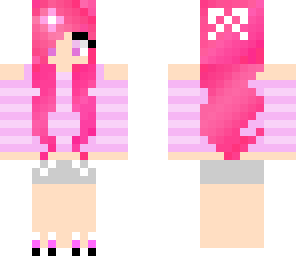pink striped girl