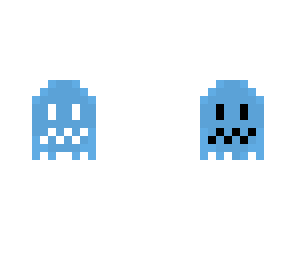 blue pacman ghost