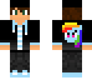 guy with rainbowdash on back