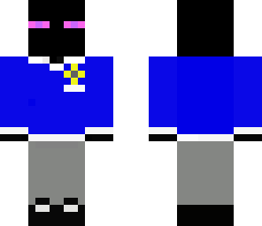 enderman in blue and white suit