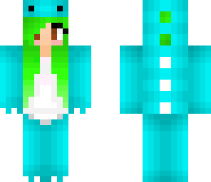 cyan dino girl