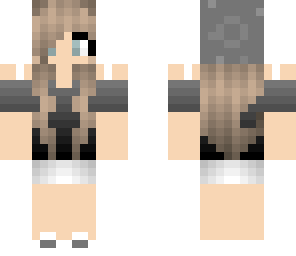 black ombre girl w beanie