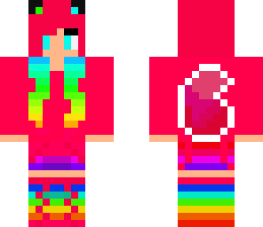 hot pink fox wolf girl