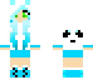 blue panda girl
