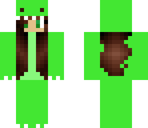 green dinosaur girl