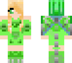 green baby dragon girl
