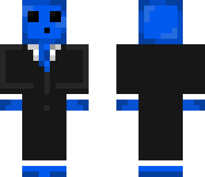 blue slime in suit