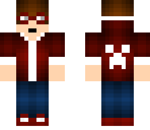 red teen with red glasses