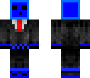 blue slime in a suit