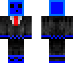 blue slime in a suit