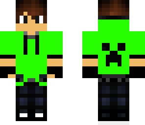 green teen with mic