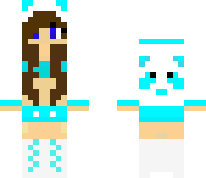 cute panda girl thats light blue