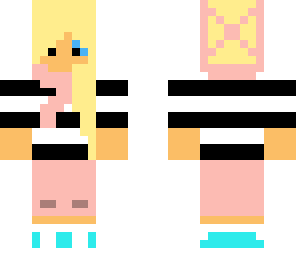 girl with long blond hair striped shirt and scarf
