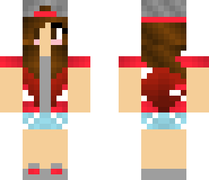 cap girl with red tips