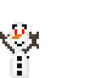 evil olaf in the snow