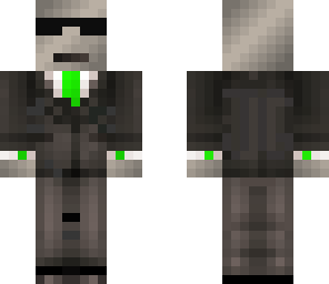 green and black suit