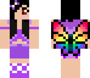 purple fairy with rainbow wings