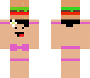 sexy derp holding  a hamburger