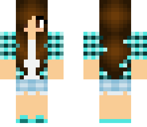 teal plaid girl