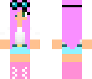 pink hair goggles