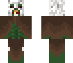 orc shaman with creeper skull