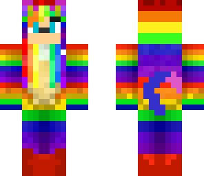 rainbow wolf girl