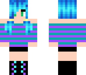 blue pigtailed girl