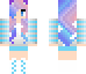 cute rainbow cat girl