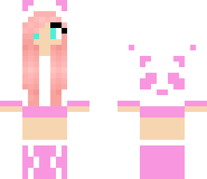 cute pink panda girl