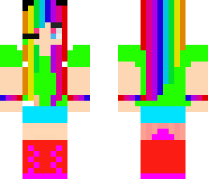 rainbow gamer girl
