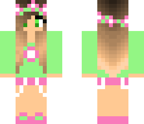 new green flower girl