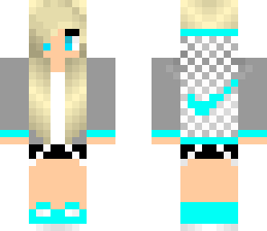 blue nike girl chckered