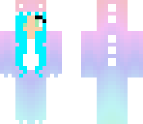 Rainbow dino gir Minecraft Skin