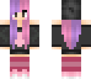 goth mixed up coloured hair
