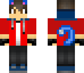 cat man with red sweatshirt