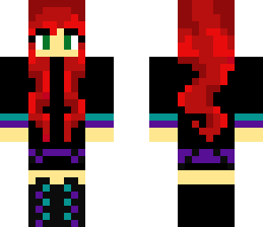 redhead in black