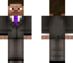 tuxedo steve with a purple tie edited