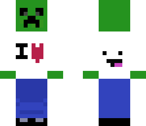 creeper wearing a shirt
