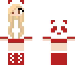 panda girl red