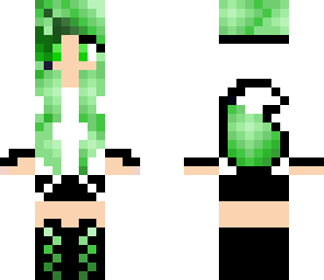 green gradient fox girl