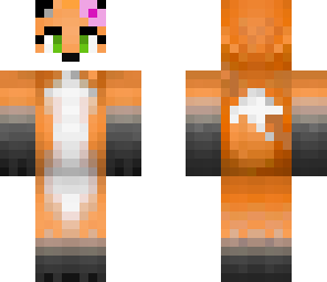 girl fox with bow