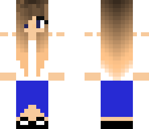 girl with blue skirt