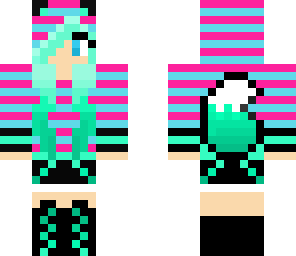 cotten candy seafoam wolf girl