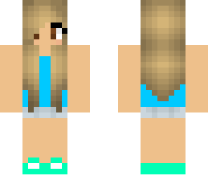 cute blue vest girl
