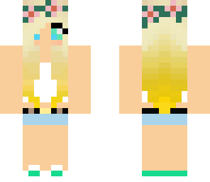 pretty blond w flower chain