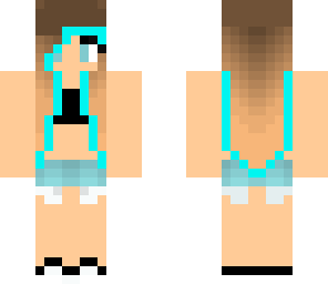 new cute girl with shorts and neon tipped hair