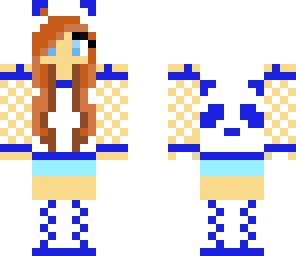 cute panda blue version
